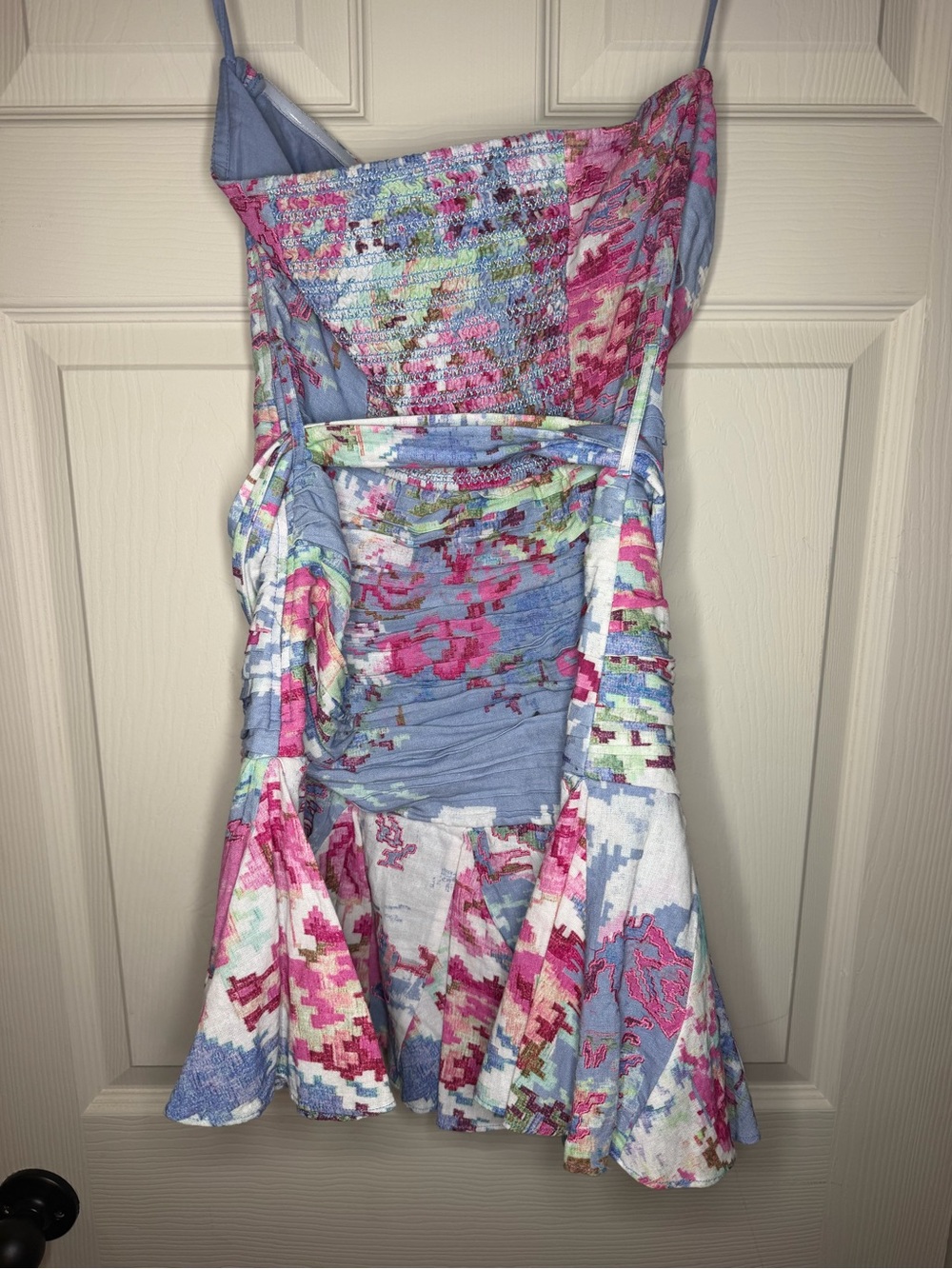 Hemant and Nandita - Worn Once
Floral Strapless Mini Dress with Belt - Picture 4 of 5